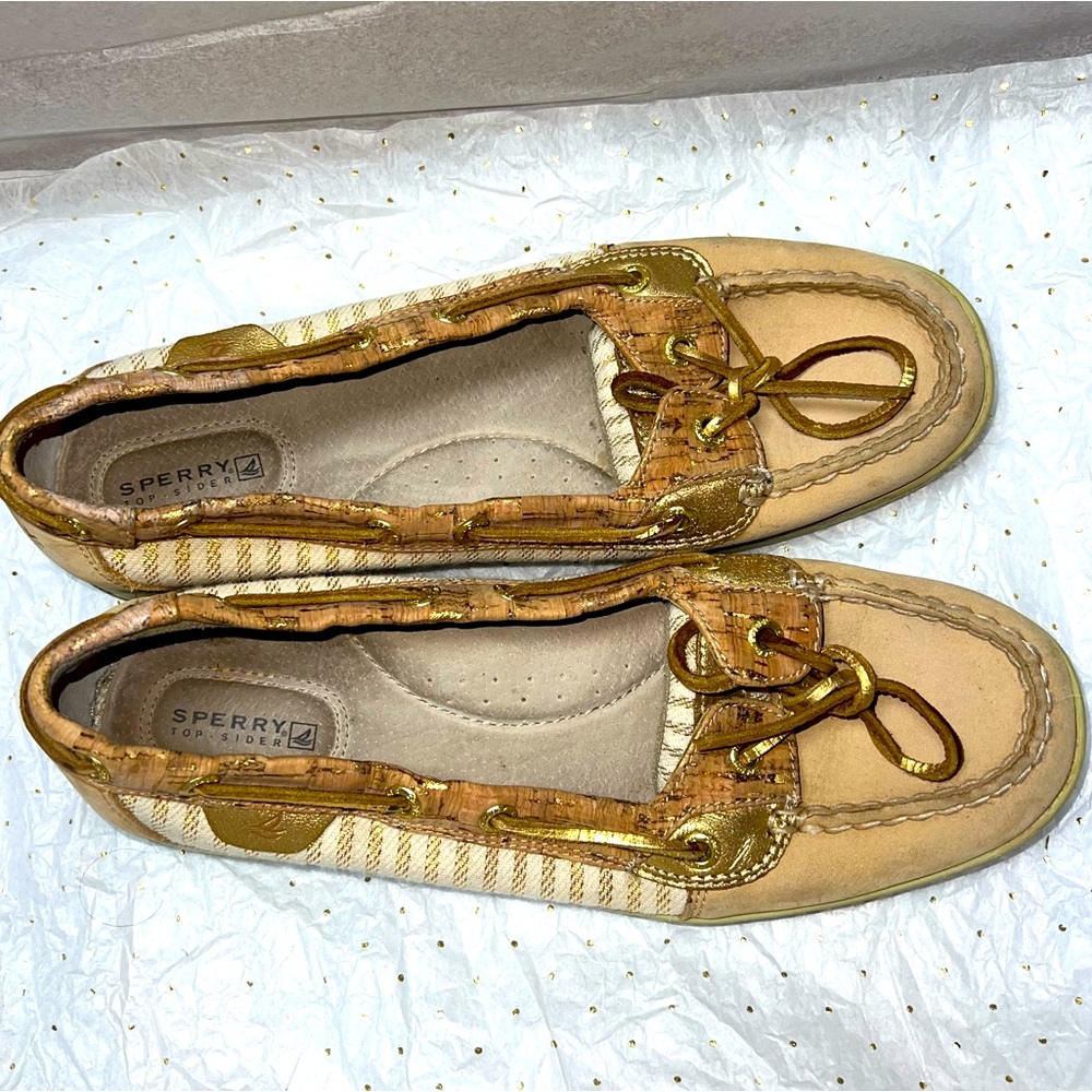Sperry Angelfish Gold/cork boat shoes